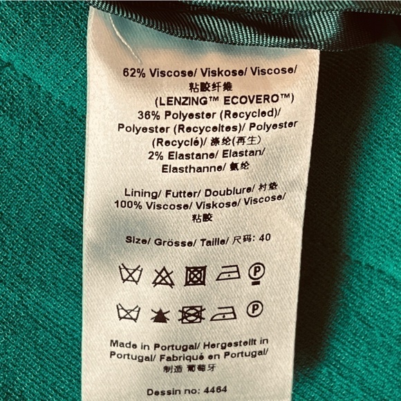 BAUM UND PFERDGARTEN Women’s Bristol One Button Blazer. Teal Blue Size 40 #1288 - Picture 9 of 11